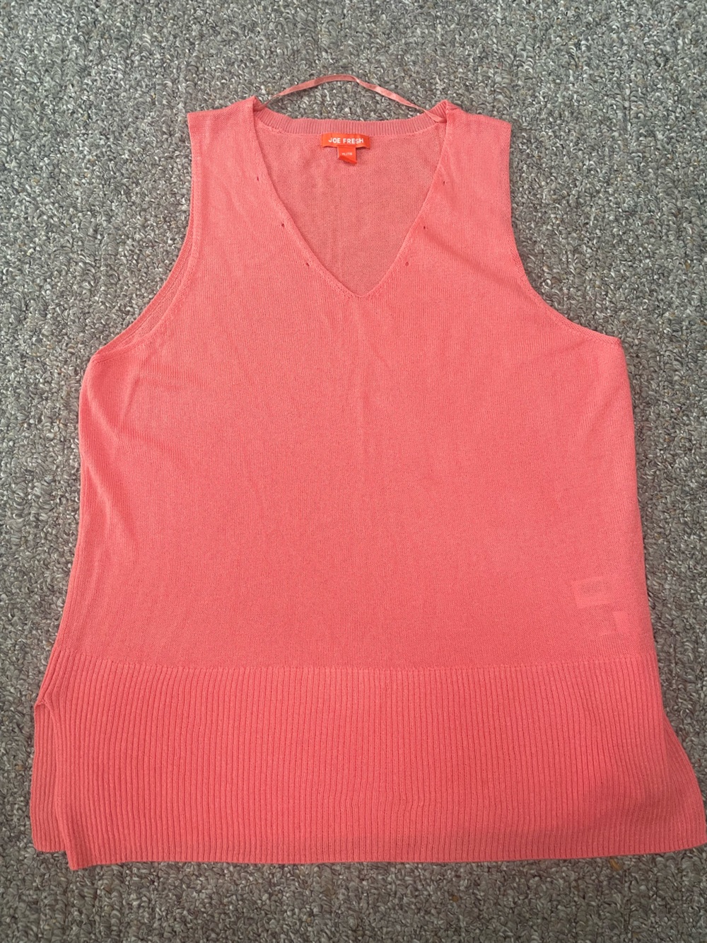 Joe Fresh Coral Knit Tank Top